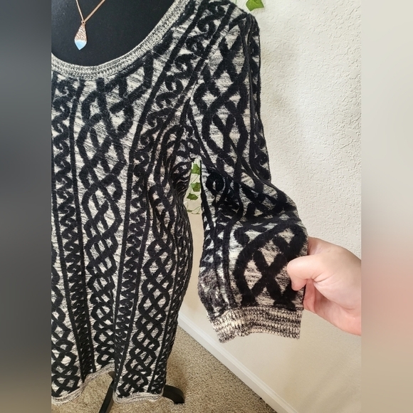 💚HP💚NWOT Anthropologie Moth Cotton/Wool Textured Abstract Sweater Dress - Picture 3 of 11